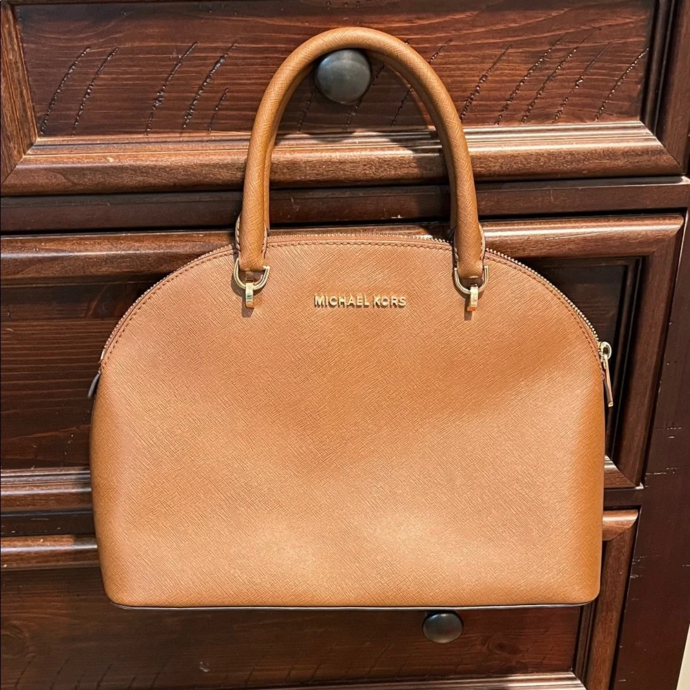 Michael Kors Brown Leather Satchel - Picture 1 of 3